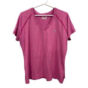 Under Armour Semi Fitted Short Sleeve Athletic Top Womens XL Workout Fitness Gym